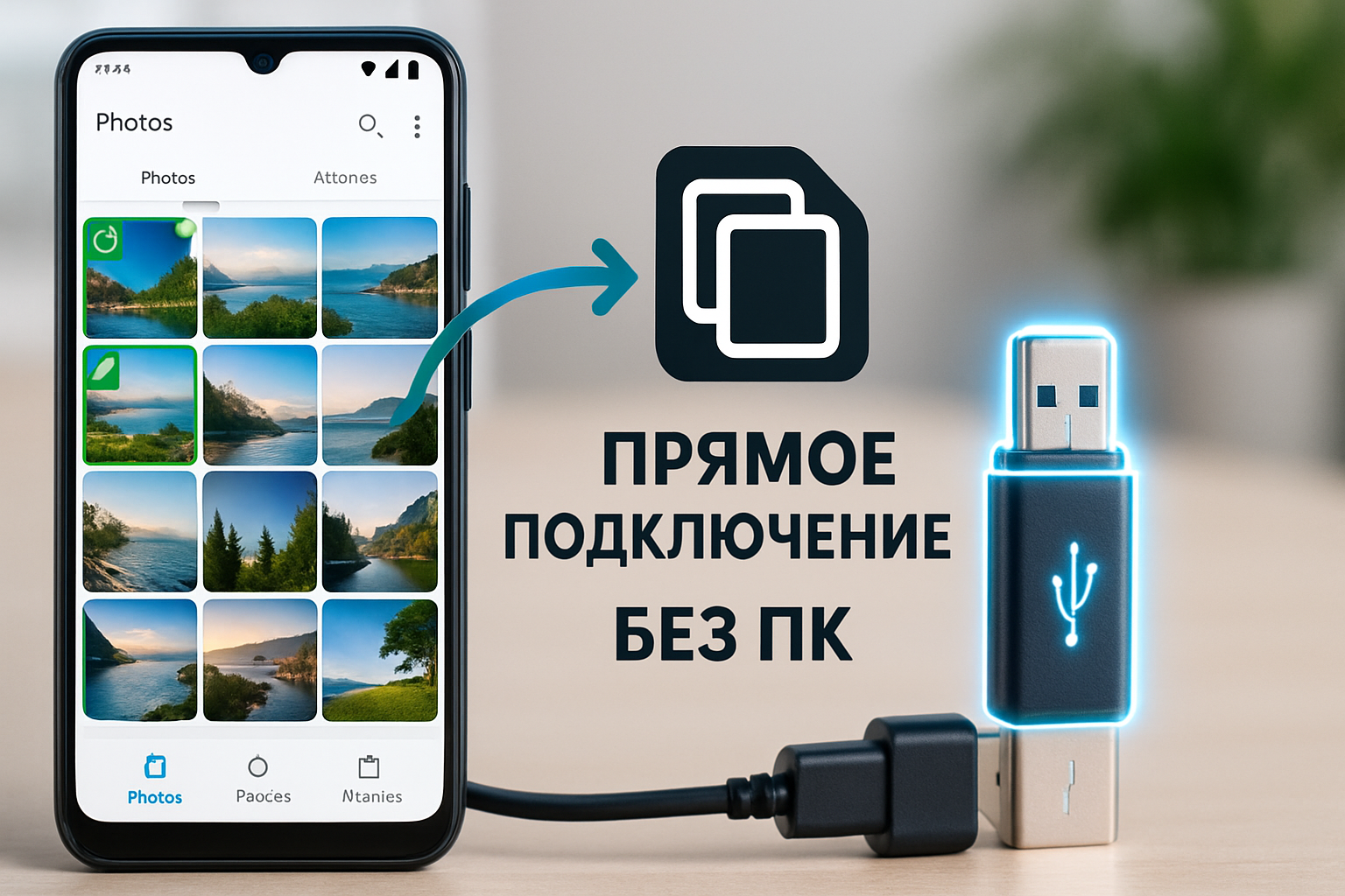 как перенести фото с телефона на флешку