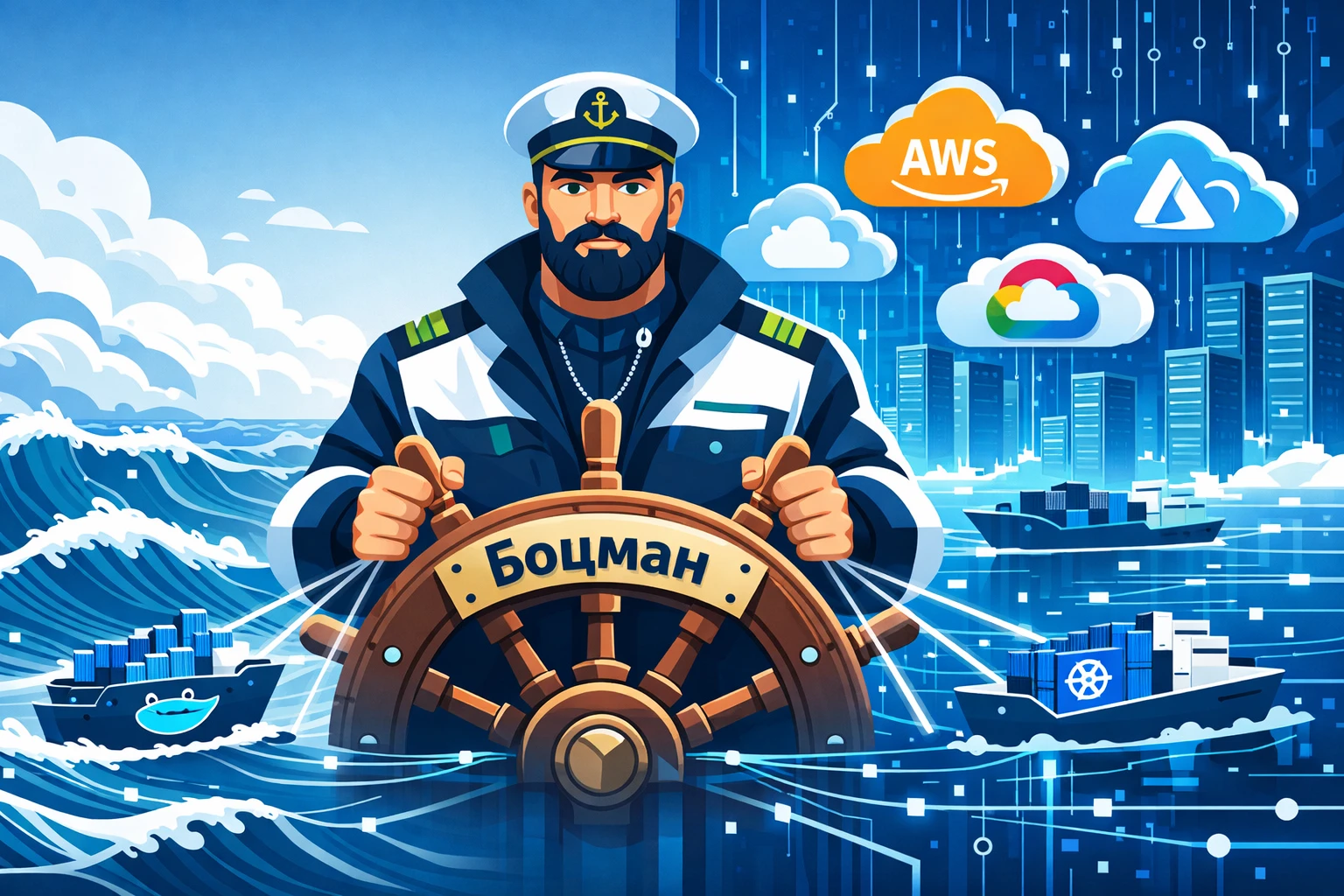 платформа Боцман управляет гибридными Kubernetes-кластерами